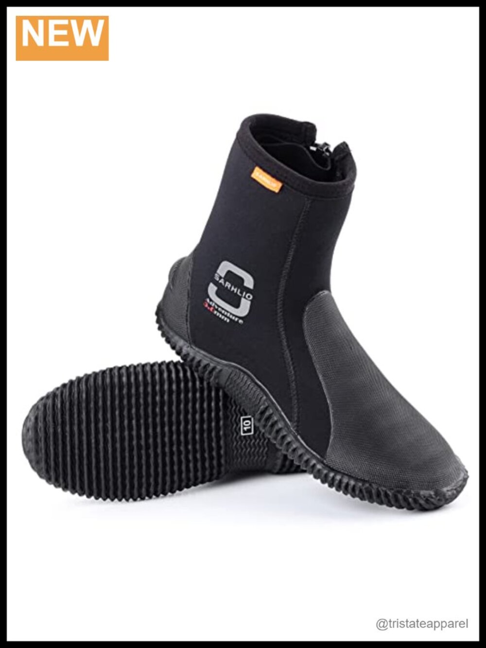 Neoprene Dive Boots Zippered Anti-Slip Sole Diving Snorkeling Kayaking